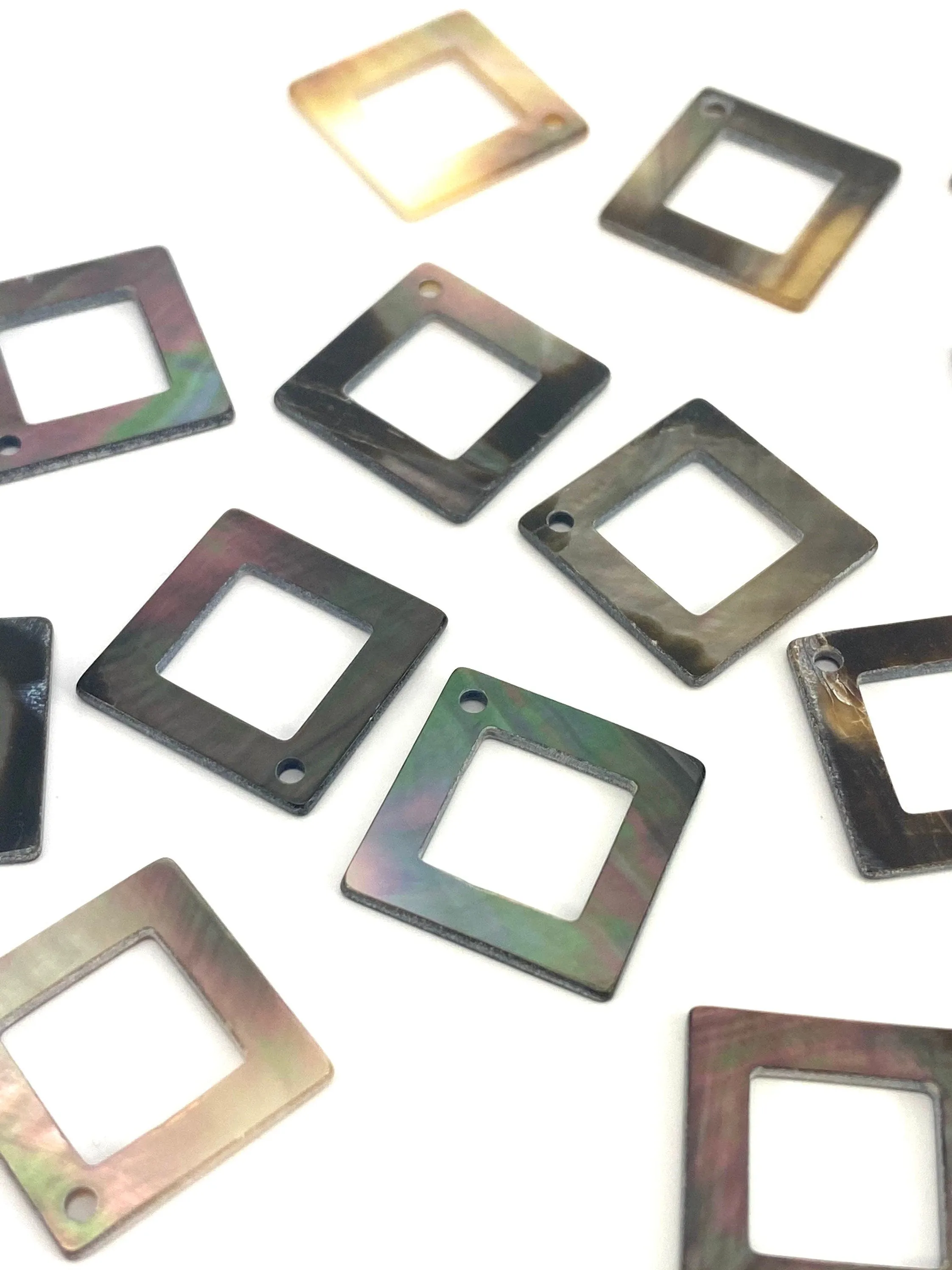 Tahitian Mother Of Pearl Diamond Square Beads, Sku#445