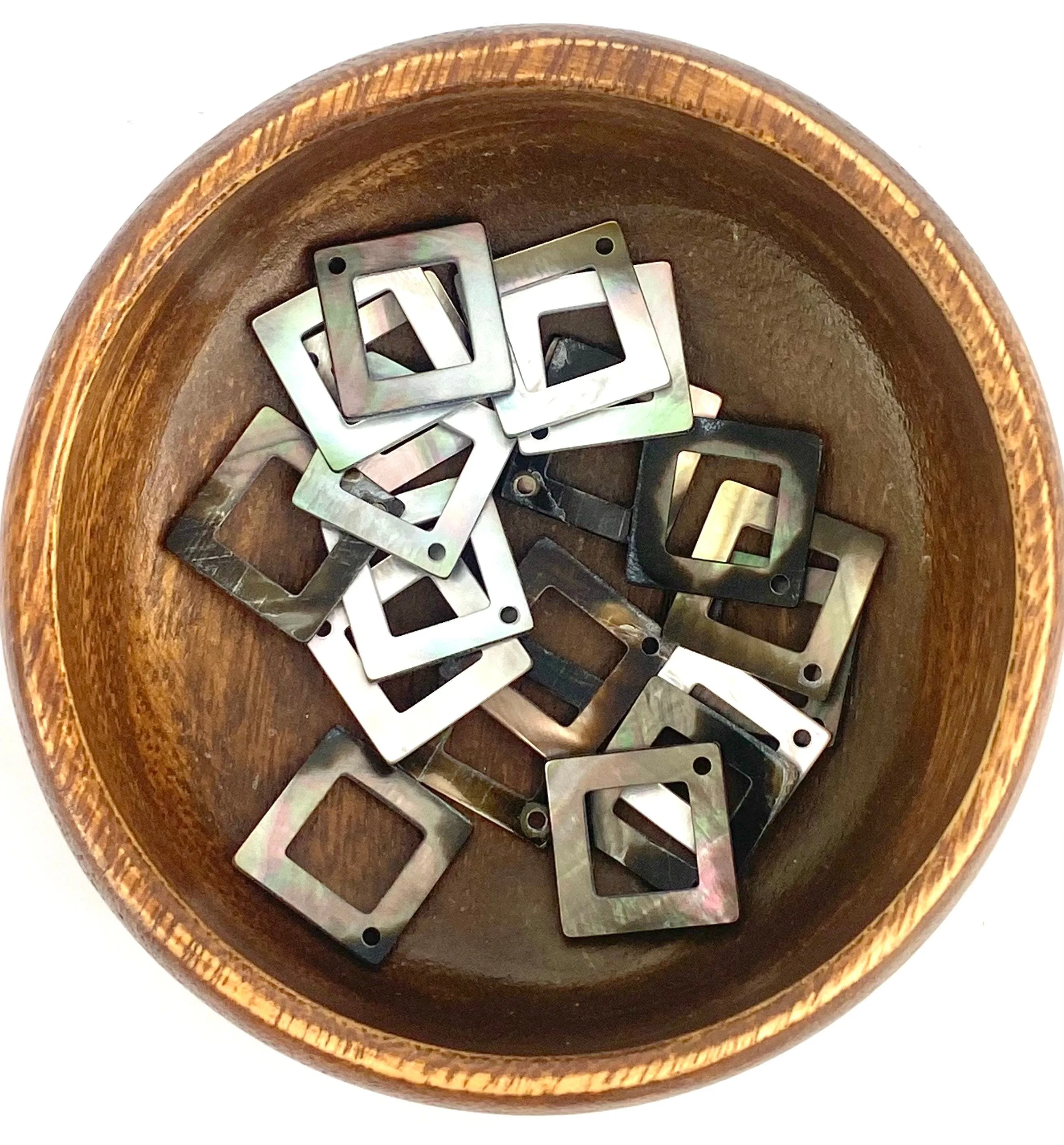 Tahitian Mother Of Pearl Diamond Square Beads, Sku#445