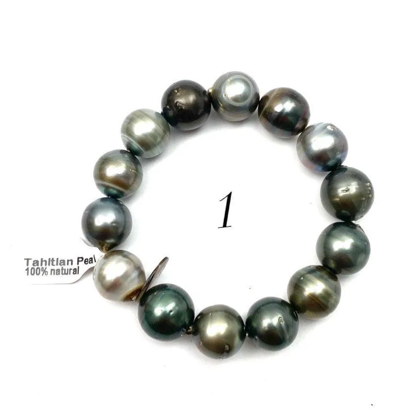 Tahitian pearl elastic bracelet, SKU# 1111