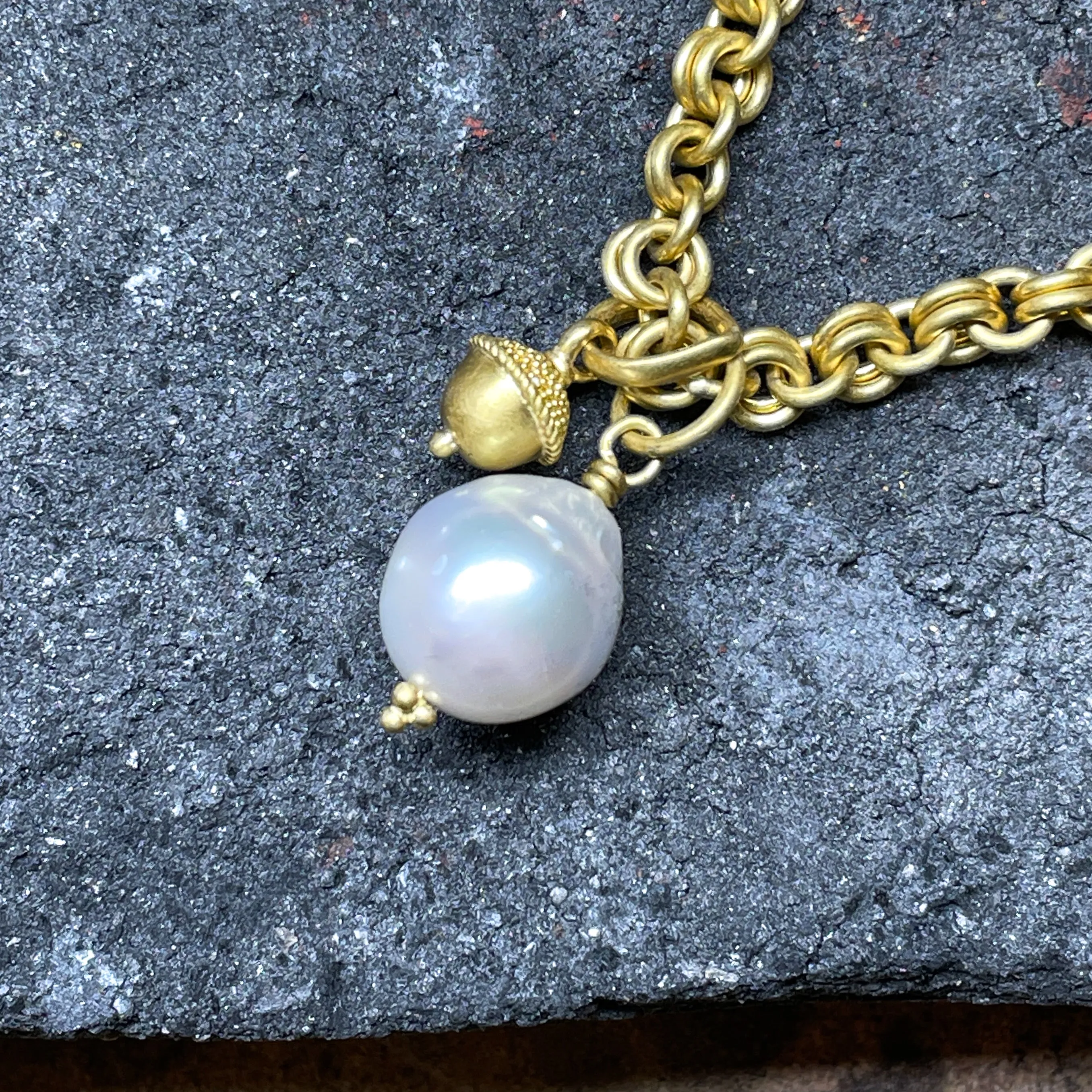Tania Baroque South Sea Pearl Pendant in 22K Nectar Gold
