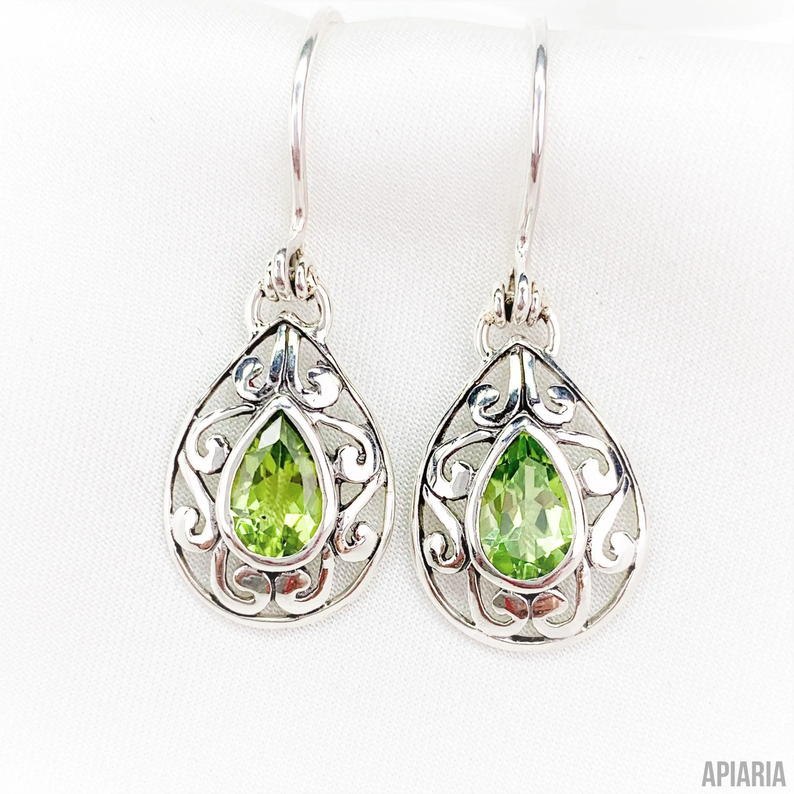 Teardrop Peridot Earrings
