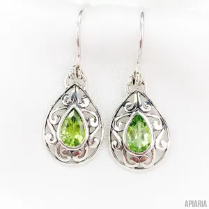 Teardrop Peridot Earrings
