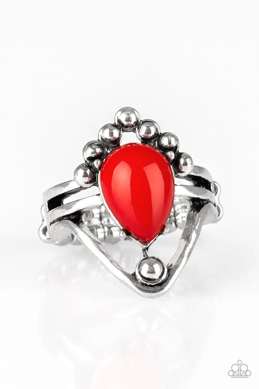 The Bold and the BEAD-iful Red Paparazzi Ring