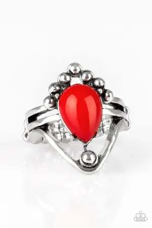 The Bold and the BEAD-iful Red Paparazzi Ring