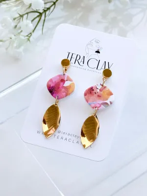 The Red Flower Drop Dangles