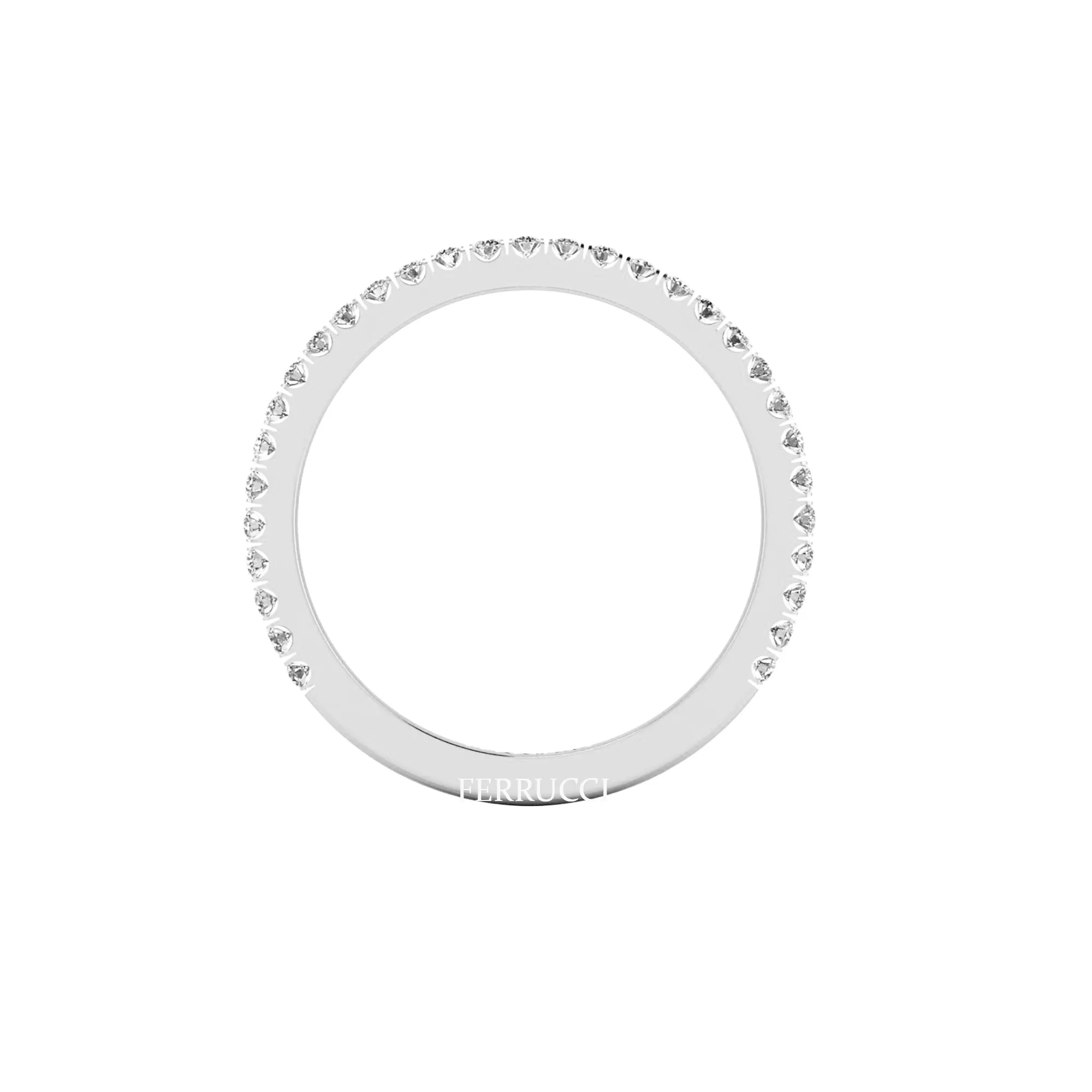Thin Diamonds Pavé Stackable Band Platinum 950 Ring
