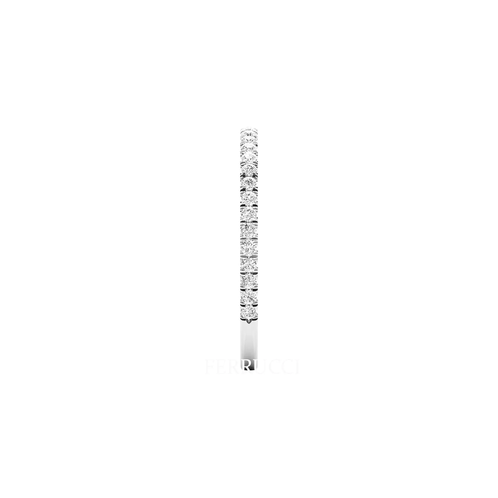 Thin Diamonds Pavé Stackable Band Platinum 950 Ring
