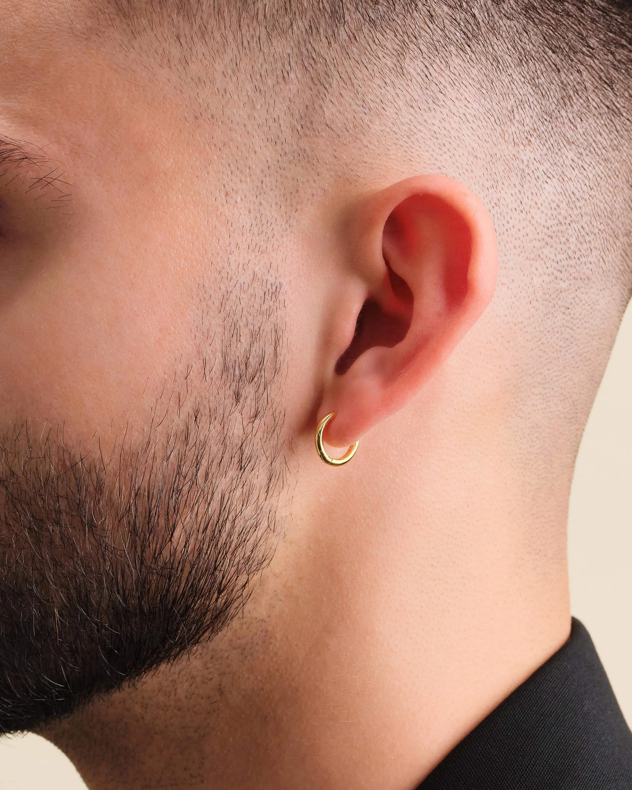 Thin Hoop Earrings - Gold