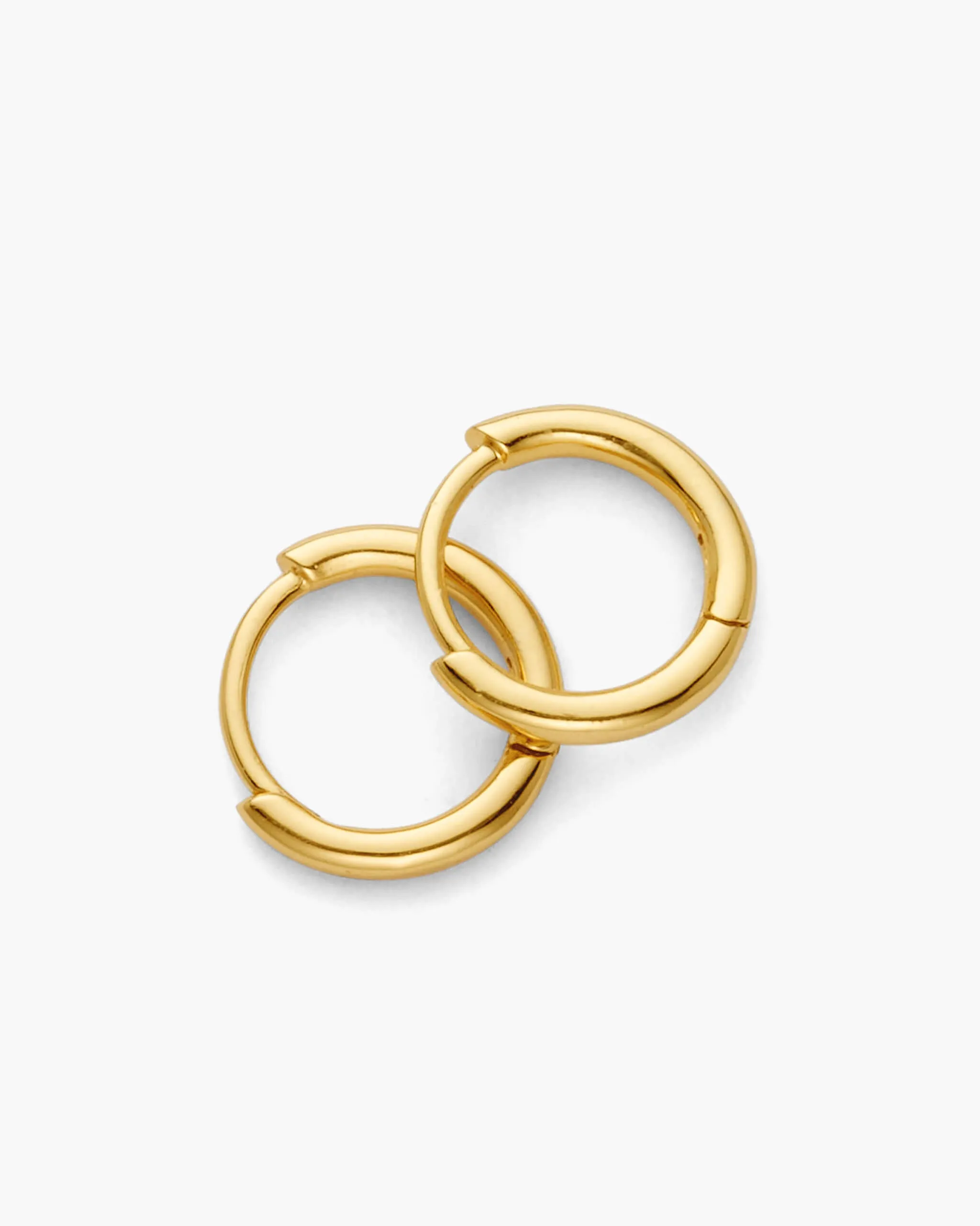 Thin Hoop Earrings - Gold