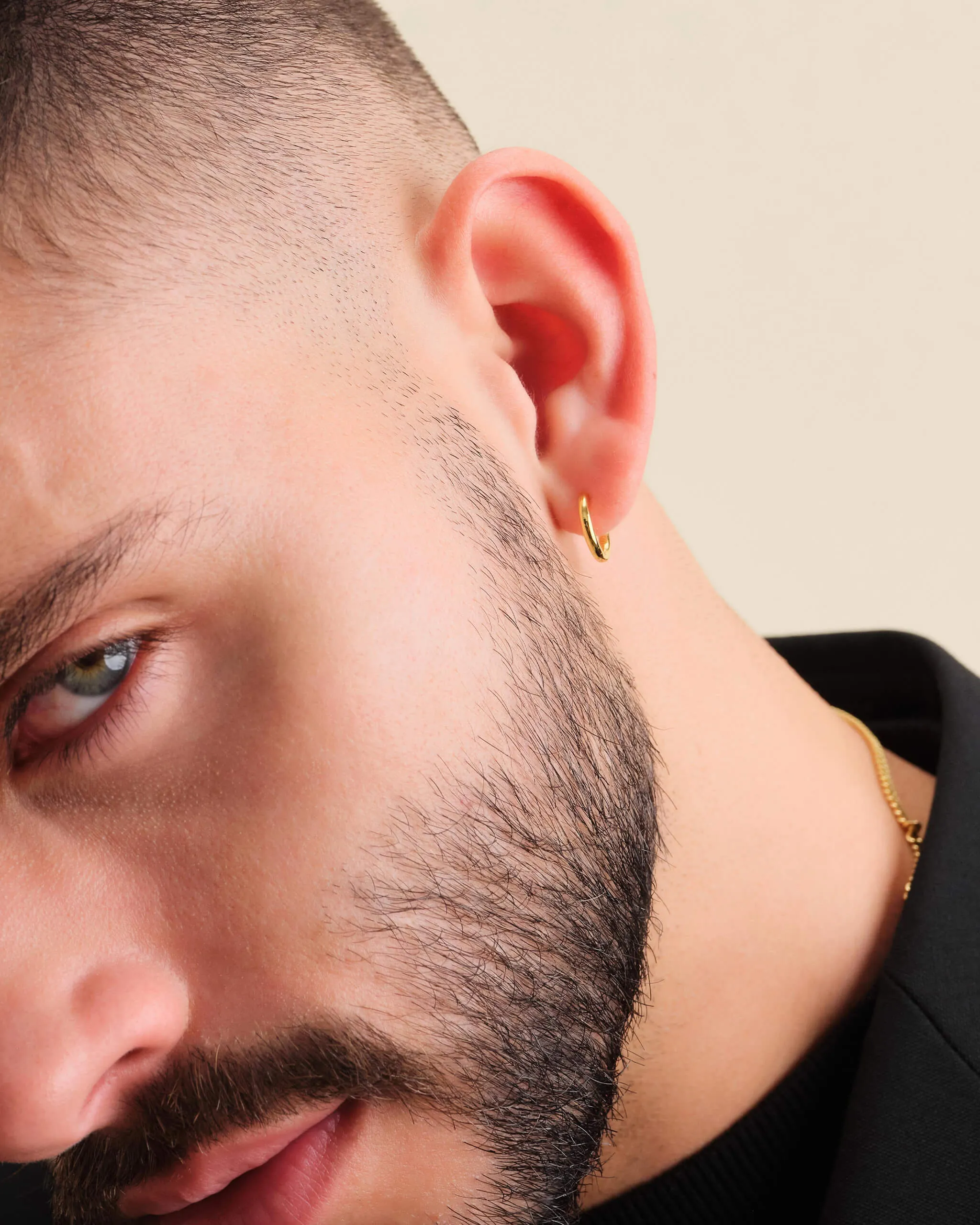Thin Hoop Earrings - Gold