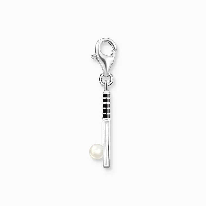 Thomas Sabo Charm Pendant - Tennis Racket with Freshwater Pearl
