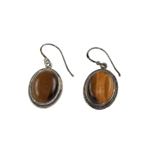 Tiger Eye Drop Earrings