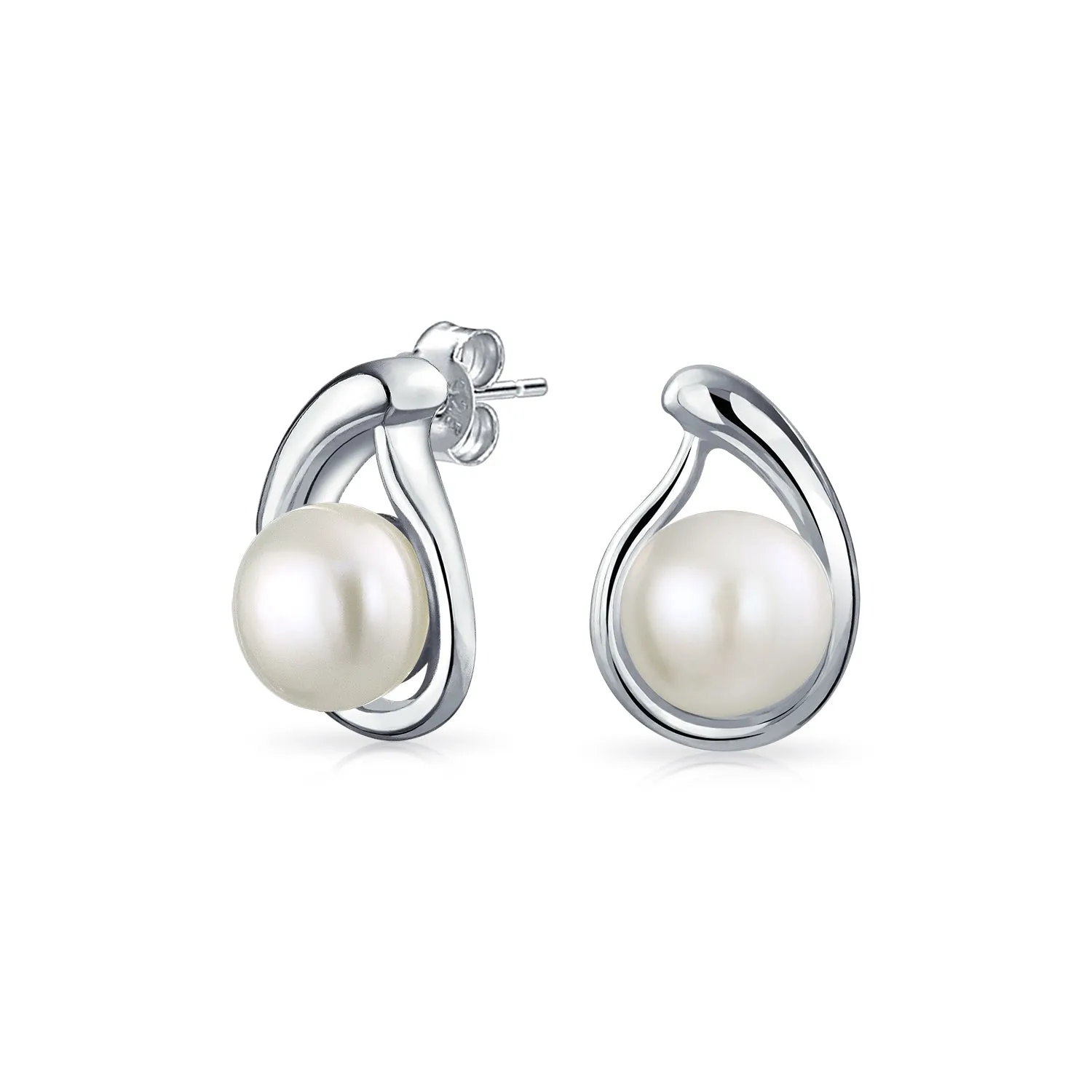 Timeless Elegance Pearl Pendant Necklace & Stud Earrings Set in Sterling Silver