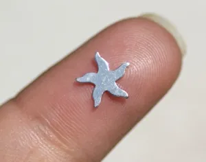 Tiny metal Starfish, Mini star blanks