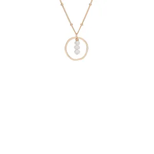 Treble Three Pearl Necklace in Gold-Filled | 18"