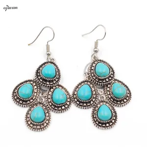 Tribal Teardrop Earrings Hippie Boho Chic aritos de mujer Southwestern Indian Native American Jewelry Navajo Online Shops India