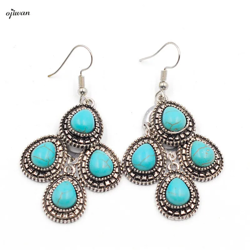 Tribal Teardrop Earrings Hippie Boho Chic aritos de mujer Southwestern Indian Native American Jewelry Navajo Online Shops India