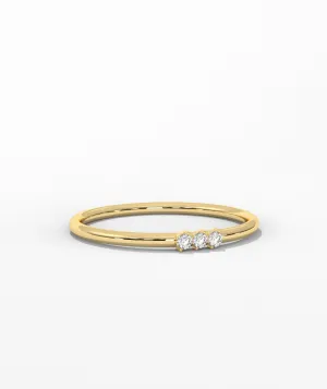 Trinity of Light Minimalist Diamond Band