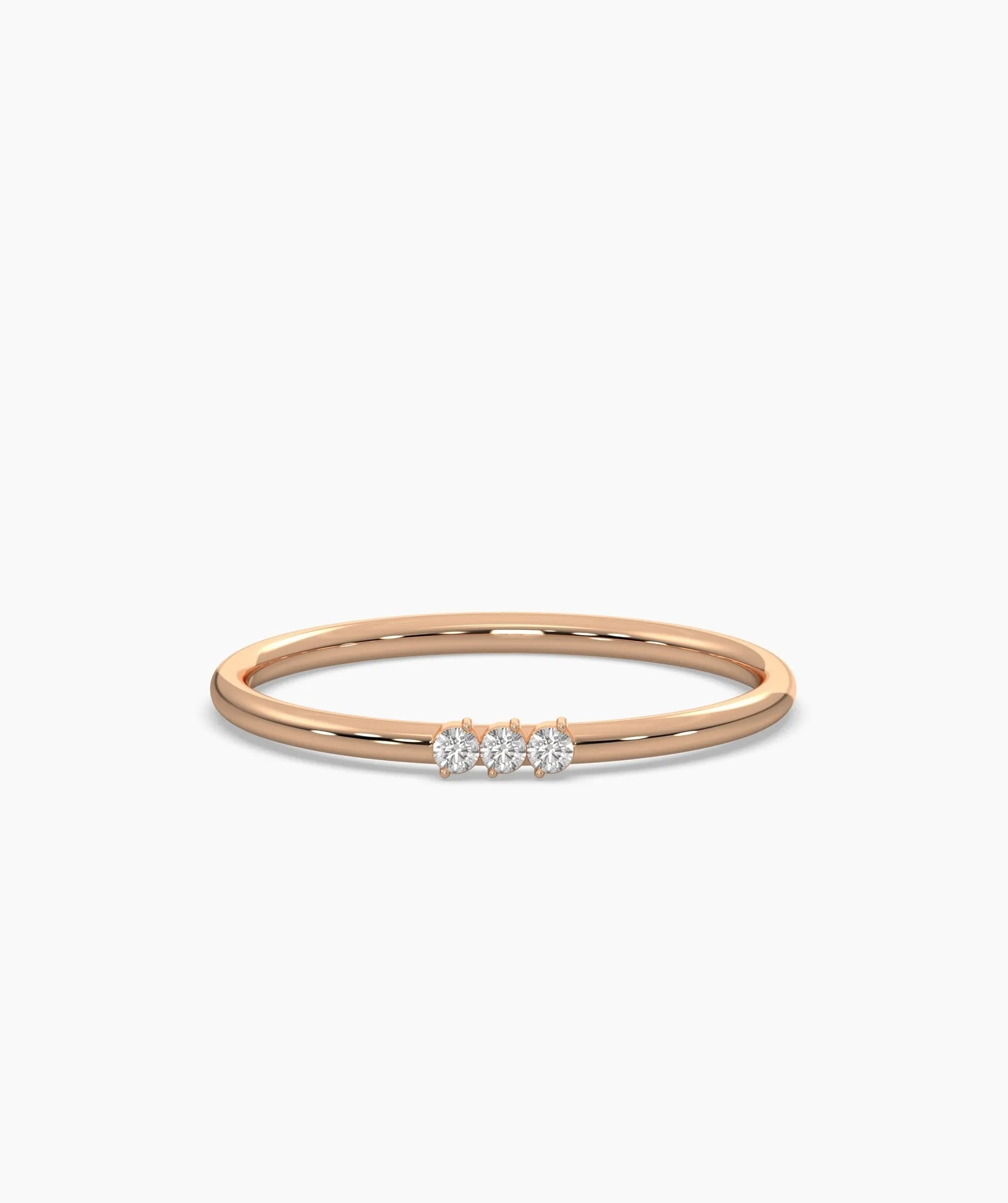 Trinity of Light Minimalist Diamond Band