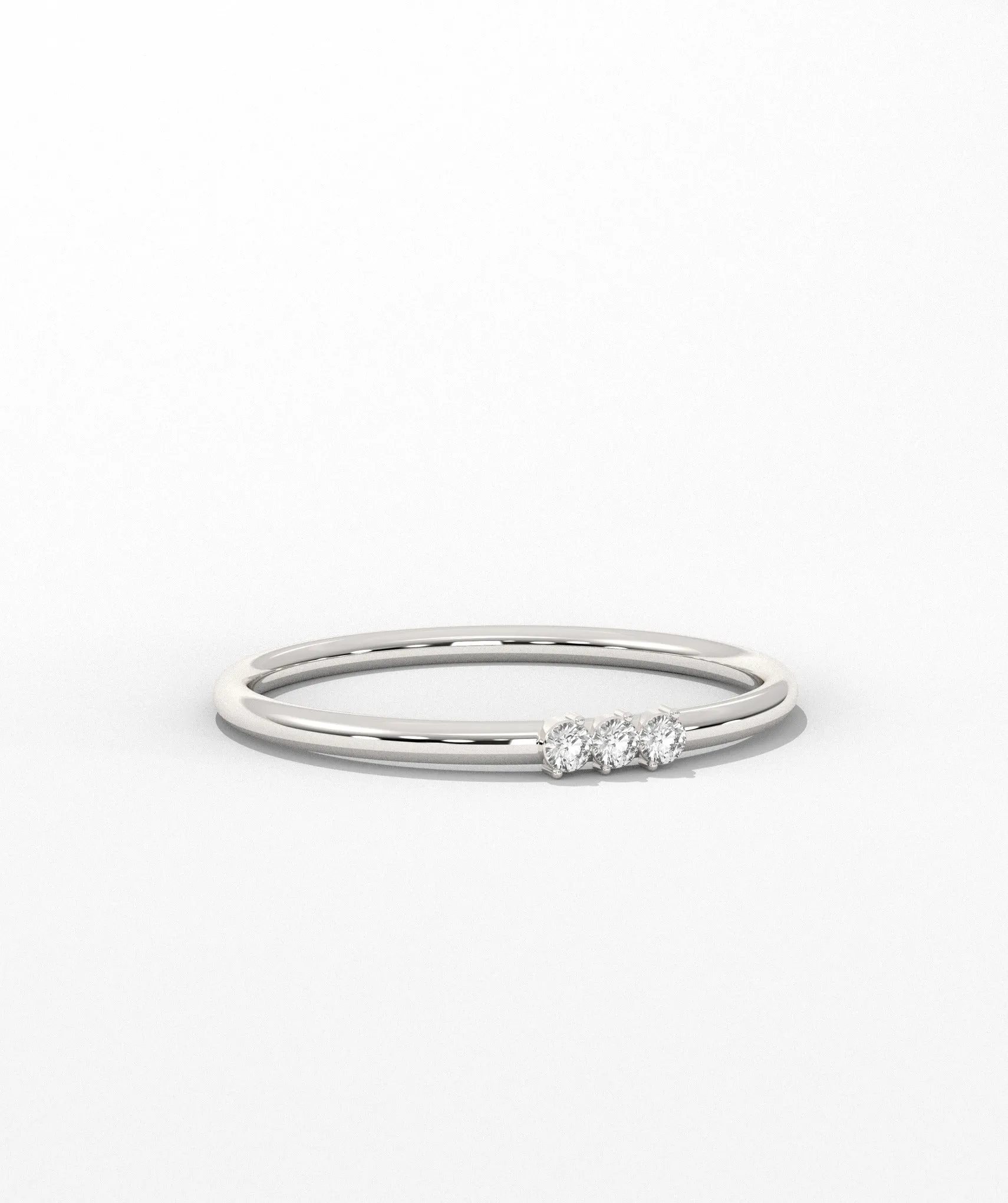 Trinity of Light Minimalist Diamond Band