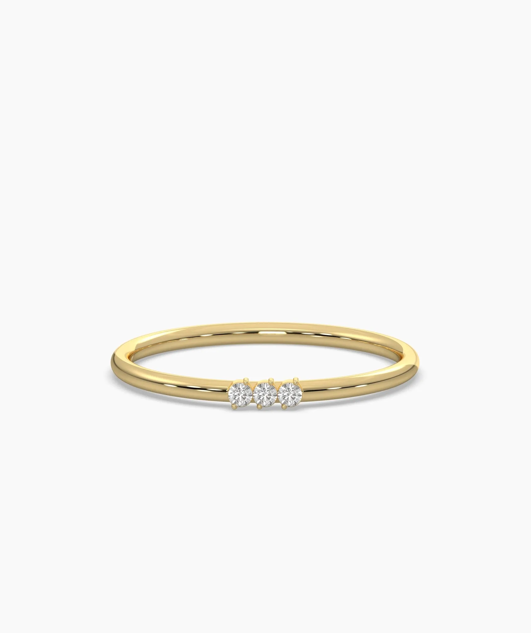 Trinity of Light Minimalist Diamond Band