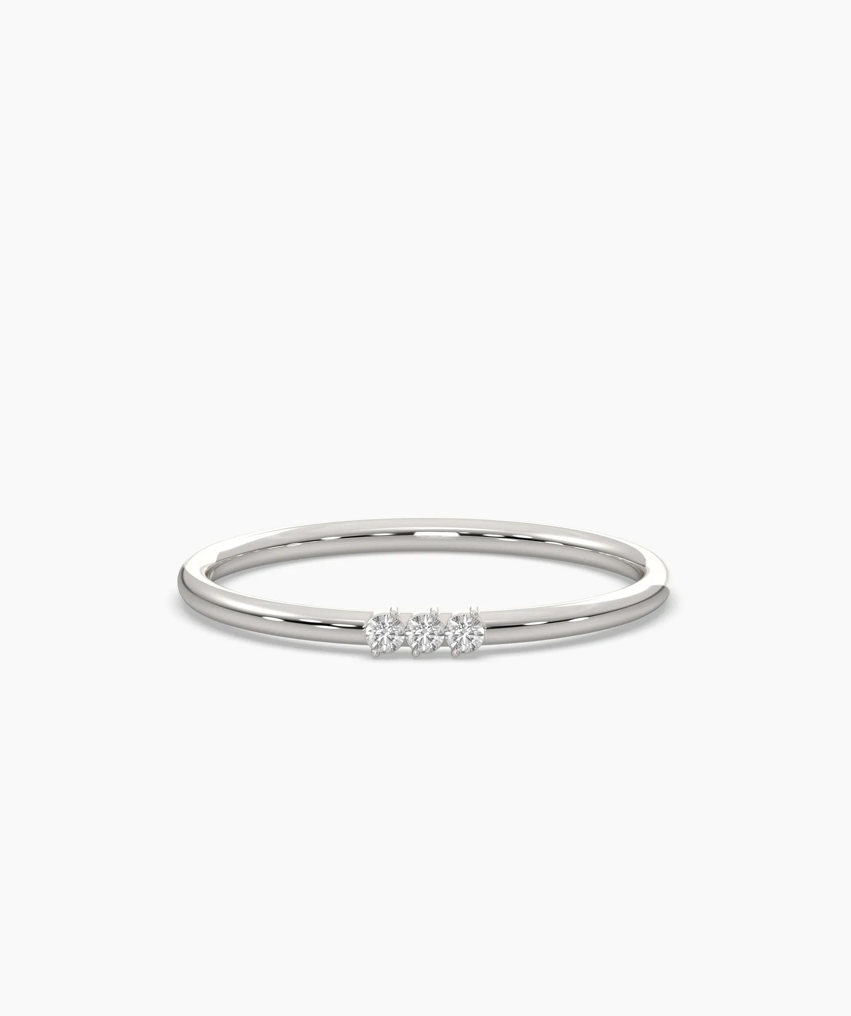 Trinity of Light Minimalist Diamond Band