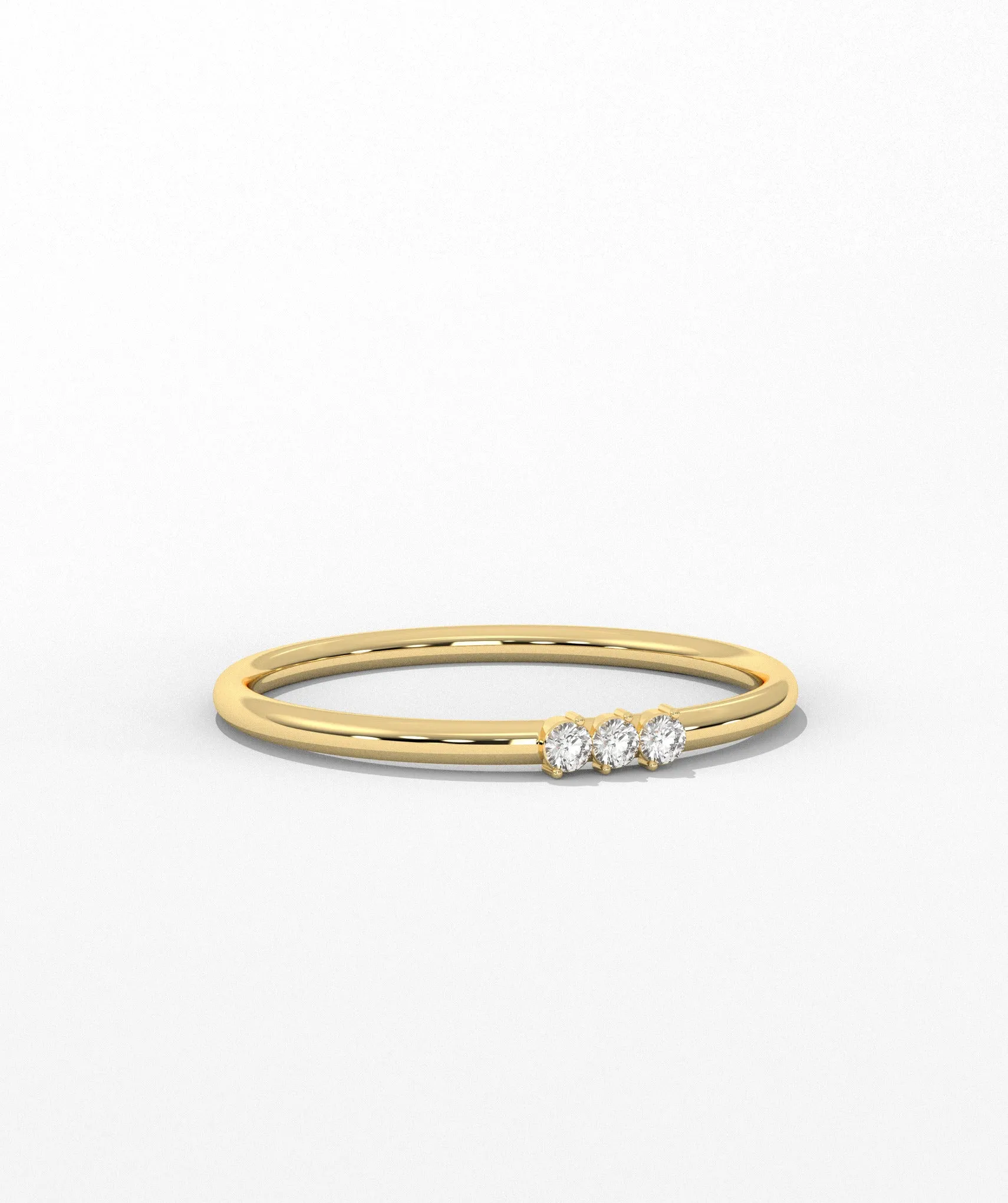 Trinity of Light Minimalist Diamond Band