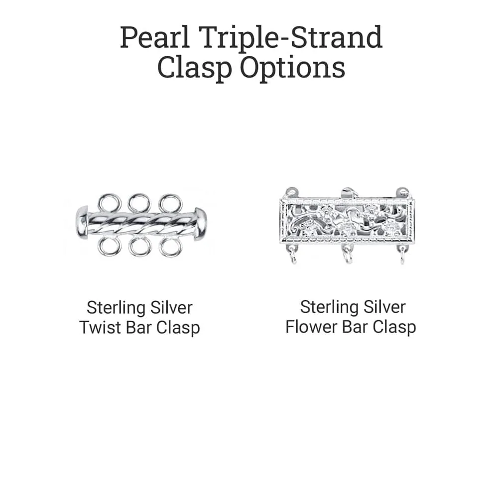 Triple White Freshwater Pearl Bracelet