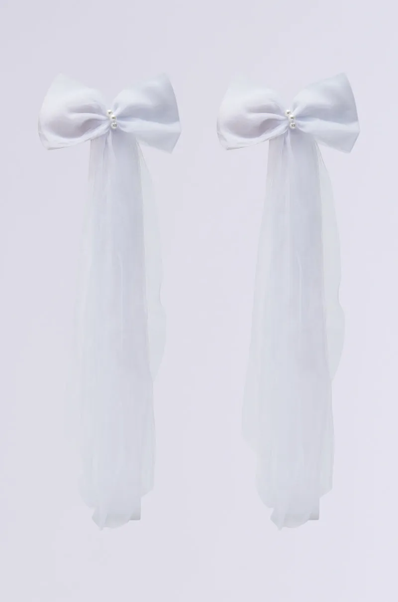 TRULY YOURS BOW BROOCH SET