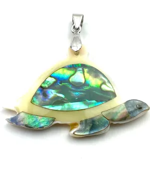Turtle abalone mother of pearl pendant, SKU#M923