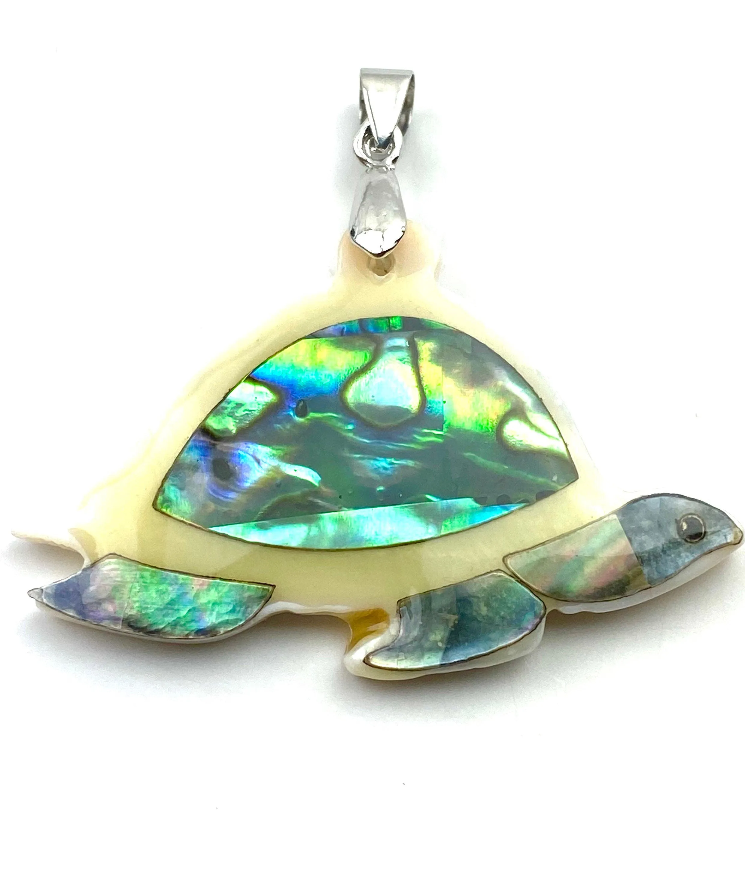 Turtle abalone mother of pearl pendant, SKU#M923