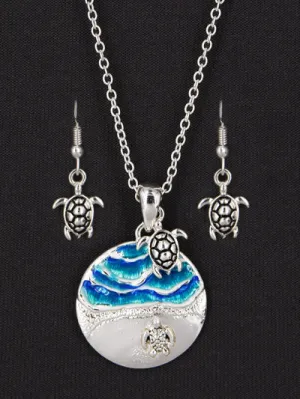 Turtle Necklace Set