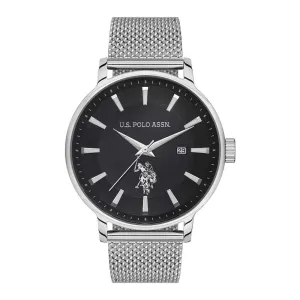 U.S. Polo Assn. Men's Magnetic Strap Round Dial Analog Wrist Watch, Black, USPA1070-03