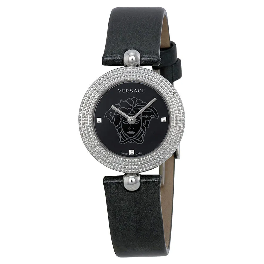Versace Eon Soiree Black Dial Leather Ladies Watch 94Q99D008-S009