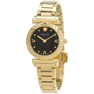 Versace Mini Vanity Quartz Black Dial Ladies Watch VEAA00518