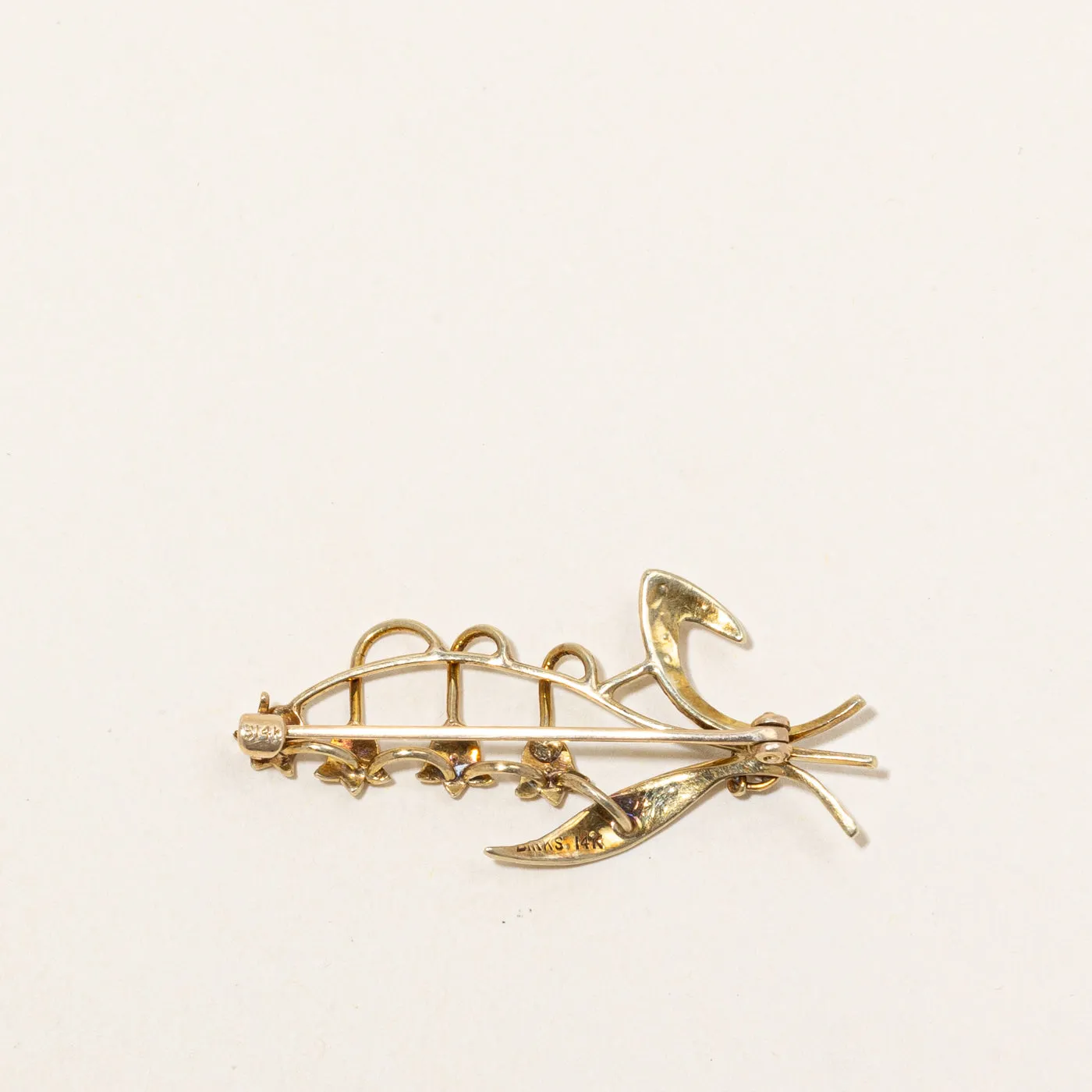 Vintage 'BIRKS' Pearl Brooch