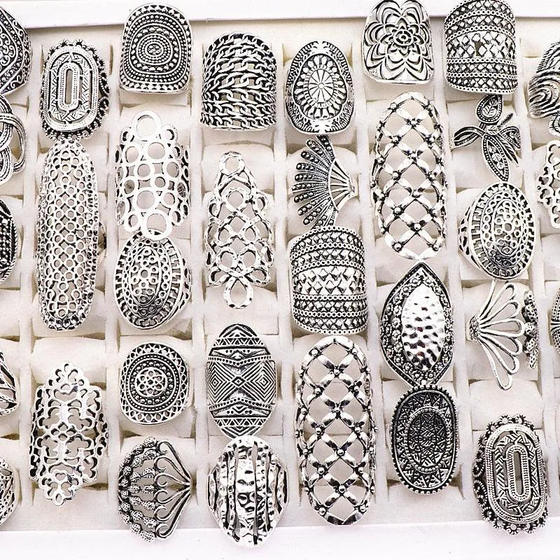 Vintage Boho Ring Set 20pcs