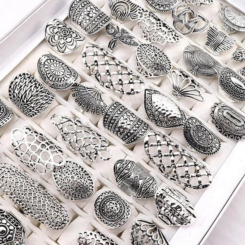 Vintage Boho Ring Set 20pcs