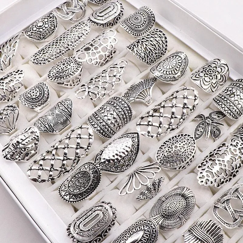 Vintage Boho Ring Set 20pcs