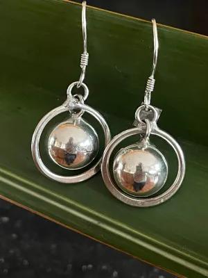 Vintage Boho Silver Drop Earrings