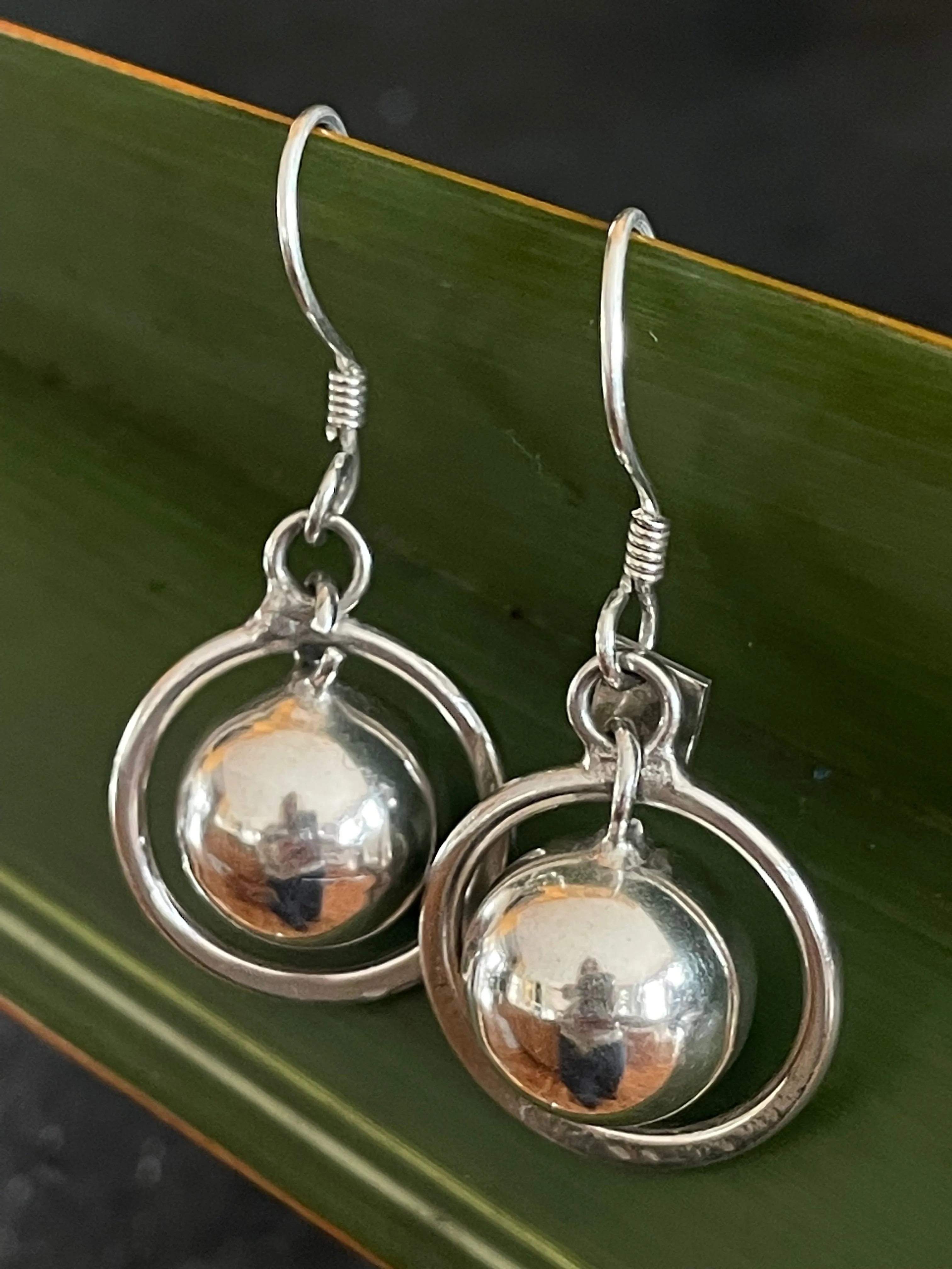 Vintage Boho Silver Drop Earrings