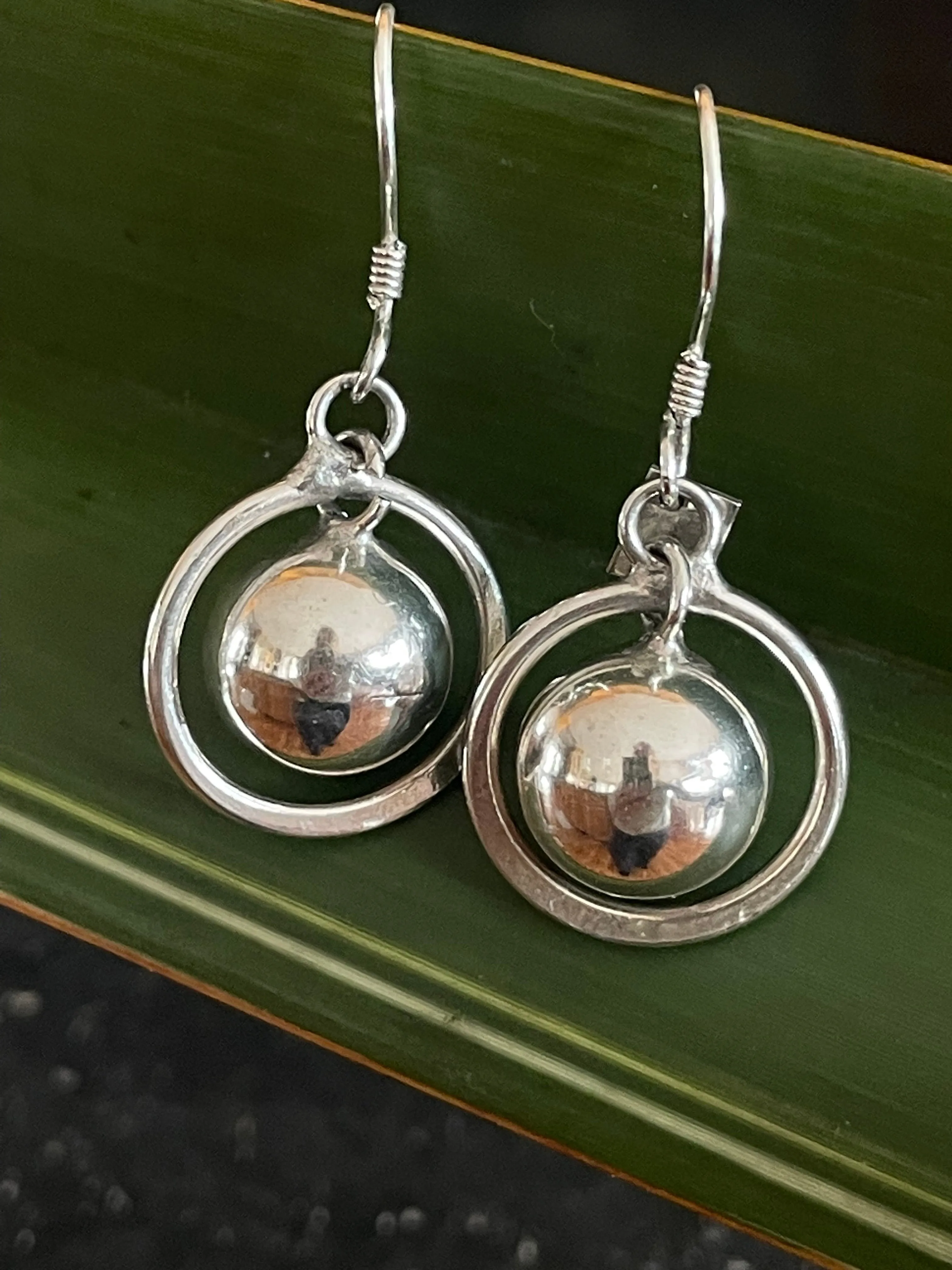 Vintage Boho Silver Drop Earrings