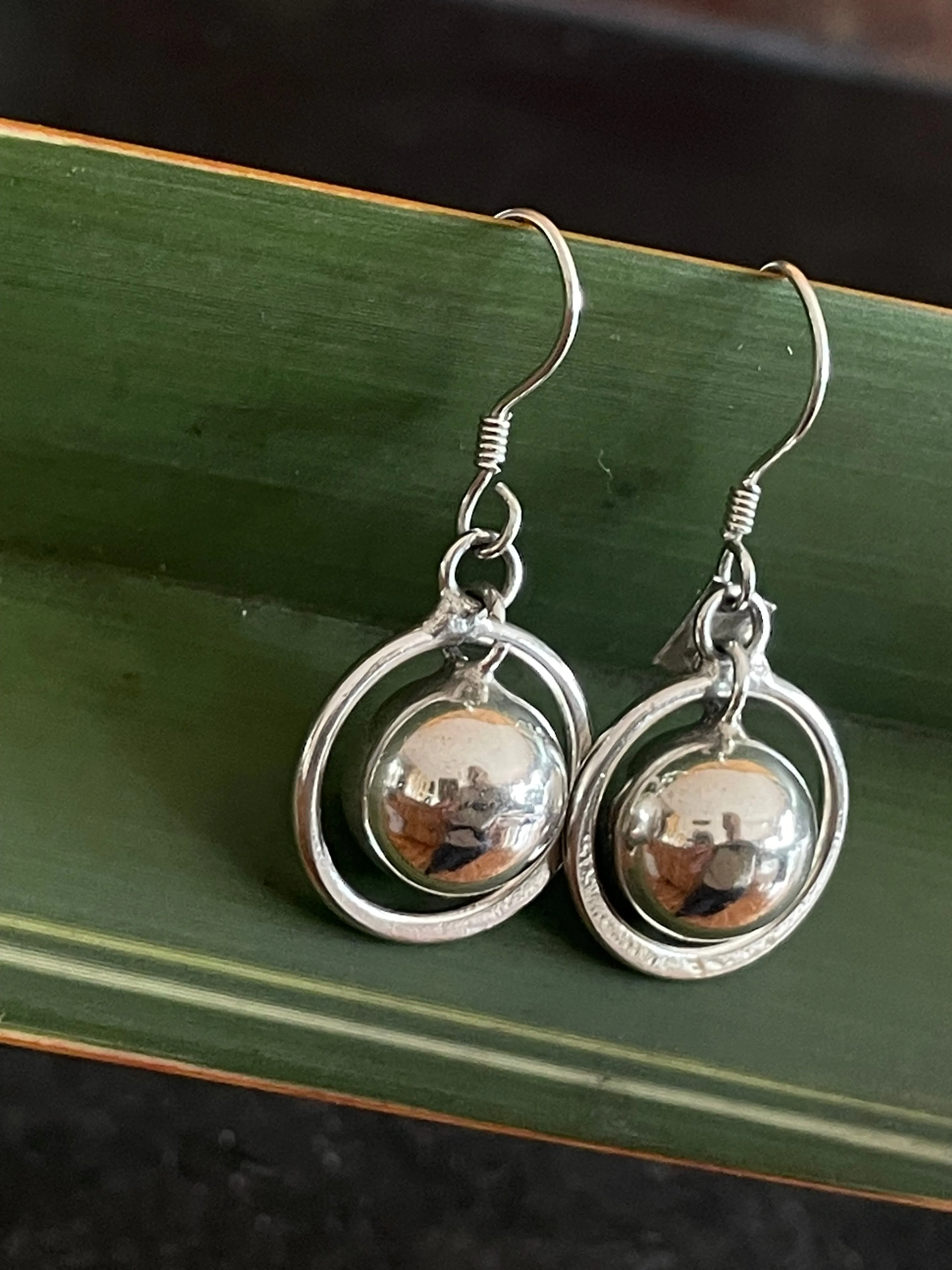 Vintage Boho Silver Drop Earrings