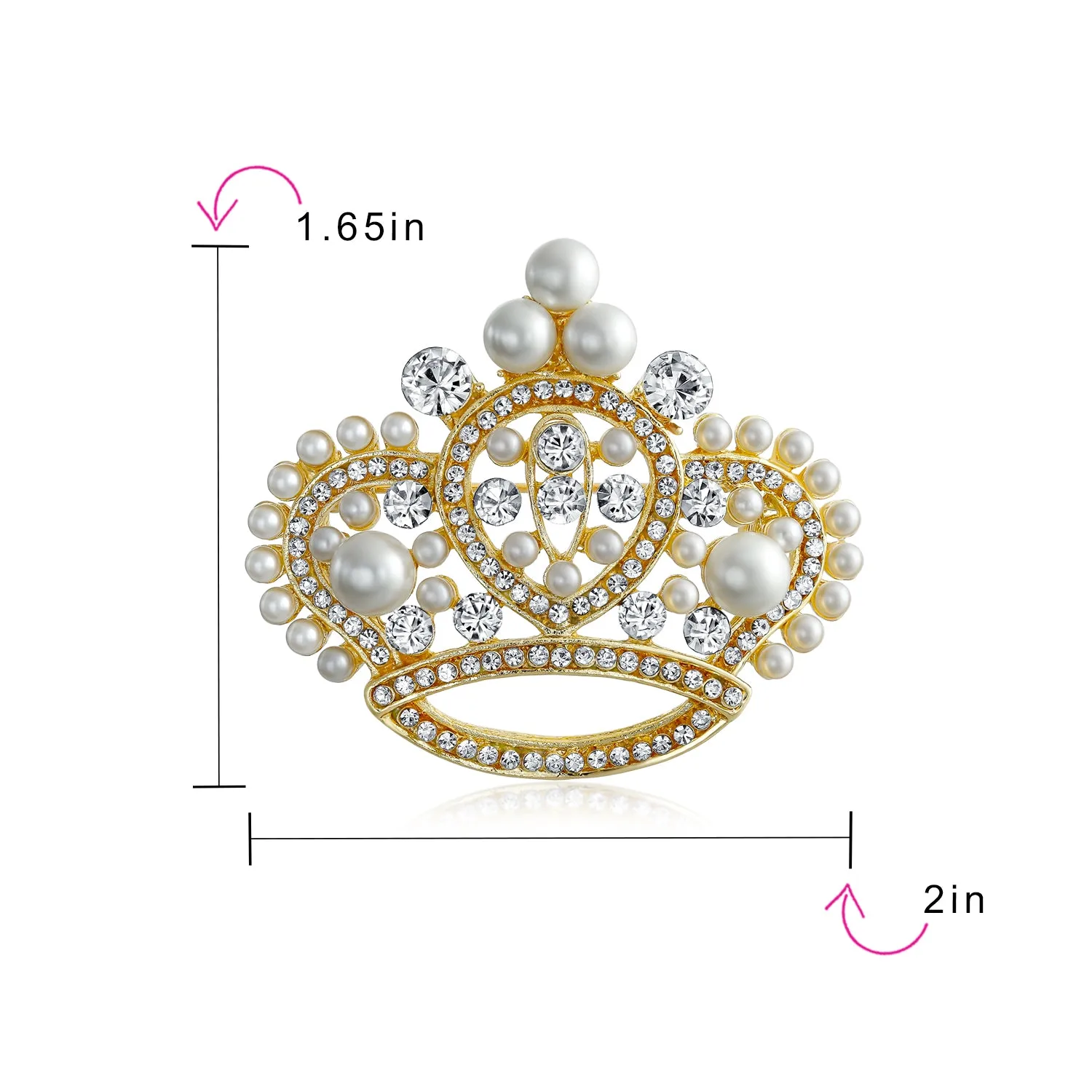 Vintage Bridal Crystal Leaf Flower Brooch Pin Simulated Pearl Silver Gold Tone