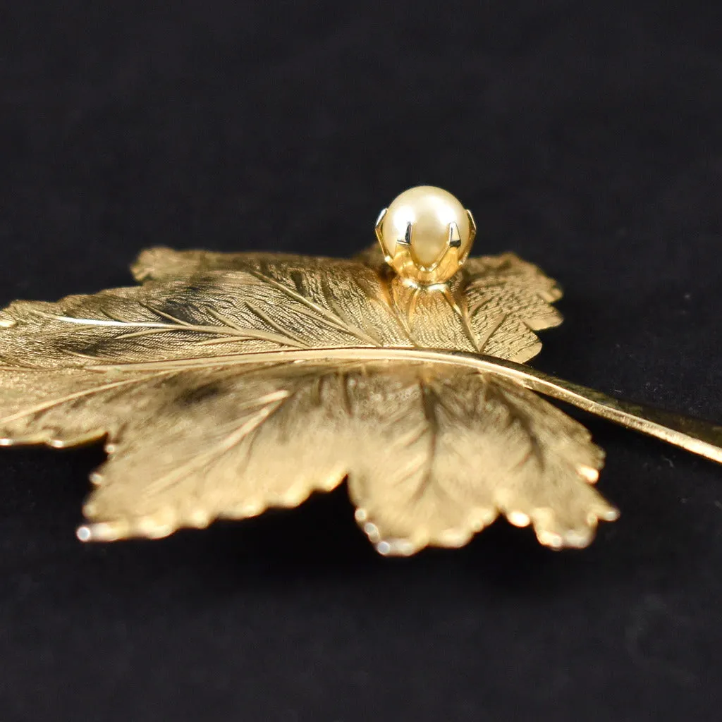 Vintage Coventry Whispering Leaf Brooch