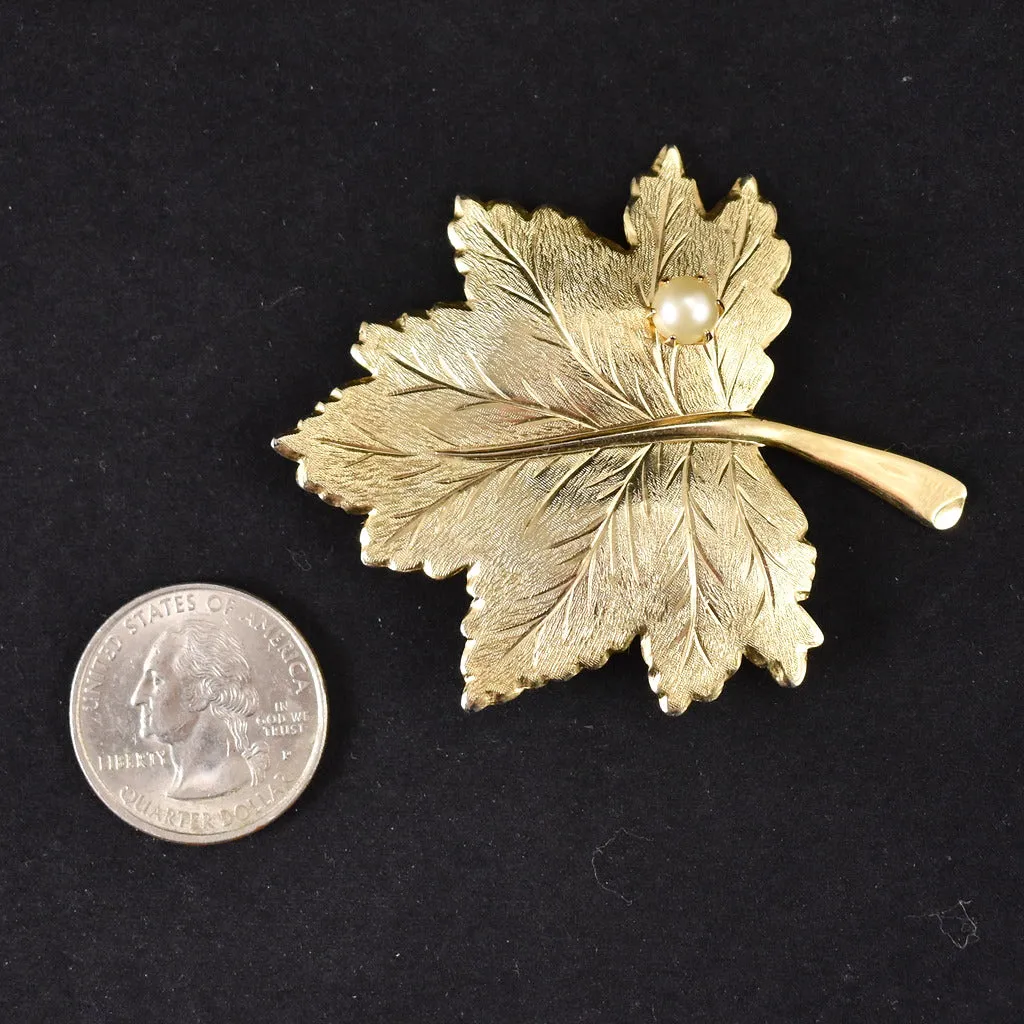 Vintage Coventry Whispering Leaf Brooch
