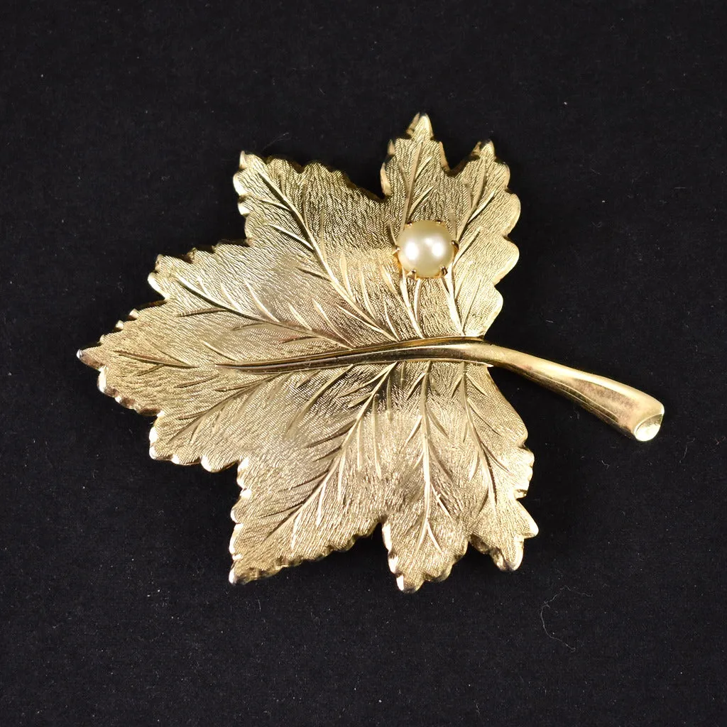 Vintage Coventry Whispering Leaf Brooch