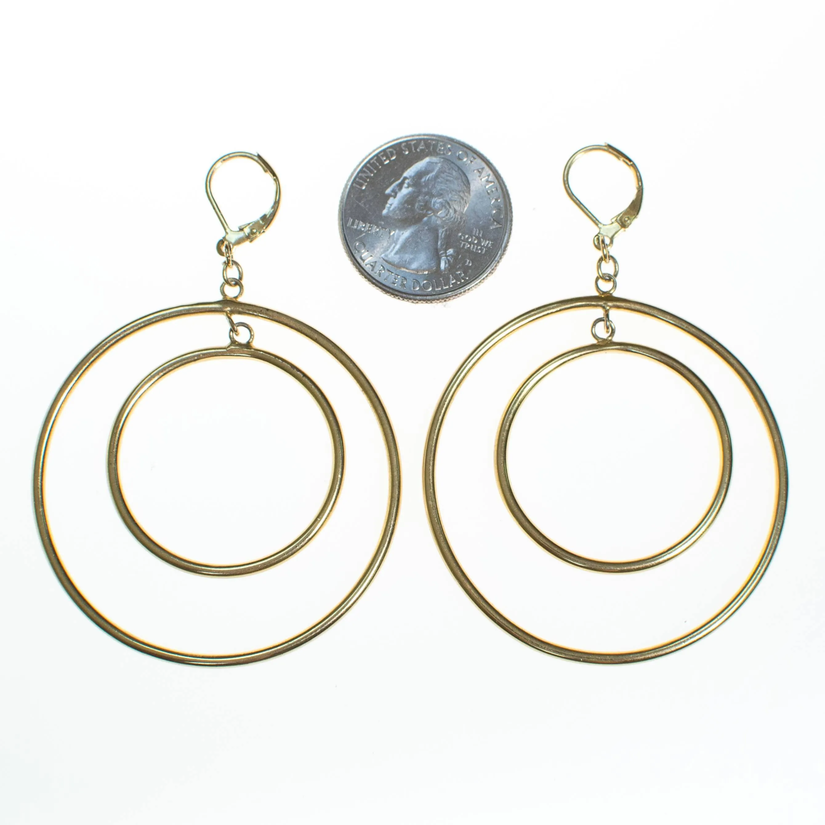 Vintage Kenneth Jay Lane Double Hoop Earrings