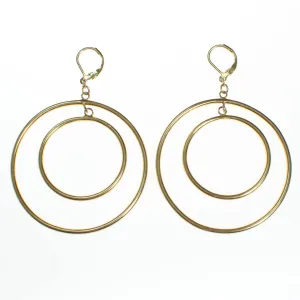 Vintage Kenneth Jay Lane Double Hoop Earrings