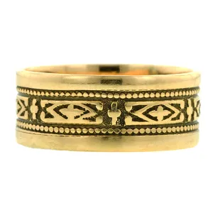 Vintage Patterned Wedding Band
